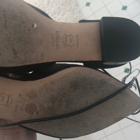 Stuart Weitzman Gillian lace up flat size 8 med - Picture 4 of 4